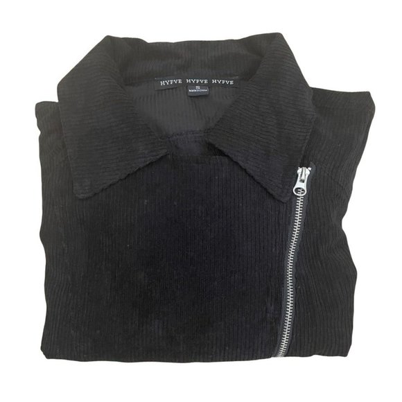 HYFVE WOMENS BLACK SHORT CORDUROY JACKET W/SIDE ZIP /WAISTED BUCKLE - S/M/L - Picture 8 of 12